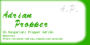 adrian propper business card