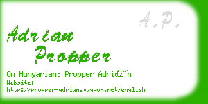 adrian propper business card